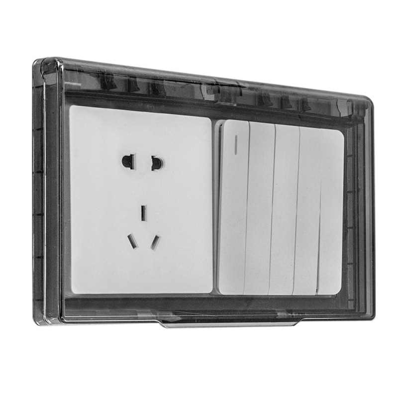 超薄双86型浴霸开关防水盒浴室防溅盒粘贴式二位插座防水罩保护罩,淘宝优惠券,粉丝福利购,淘宝优惠卷