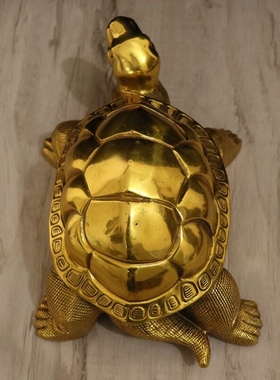 全黄铜乌龟摆件家居装饰玄关摆设工艺品客厅铜龟长寿龟送礼中式