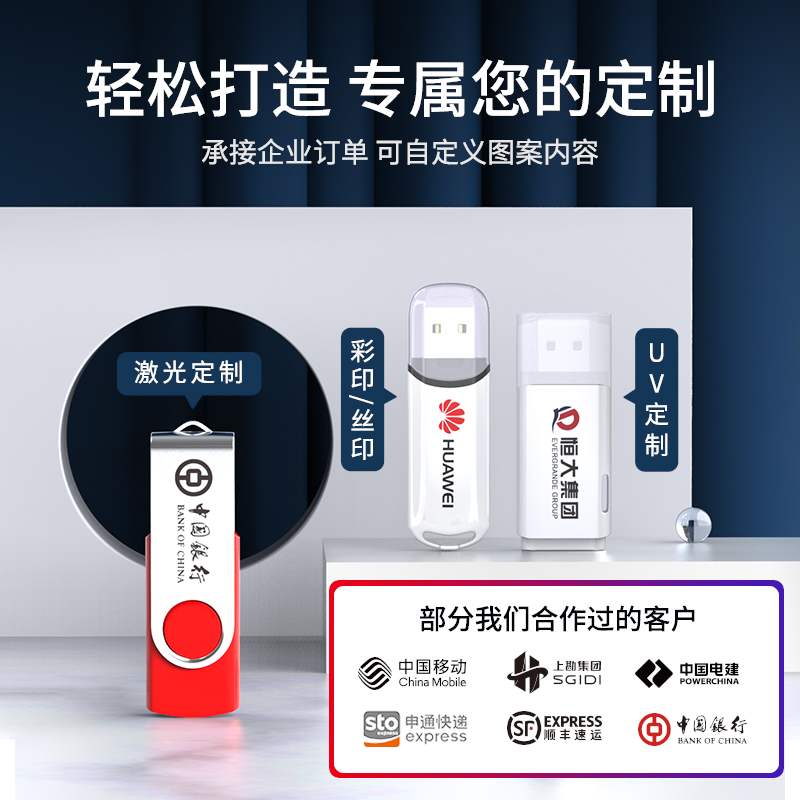 兰科芯 2GB投标专用u盘小容量128mb 256m 512MB 1gb 4G8GB16G正版批发批量定制LOGO商务招标书优盘展会议正品-图0