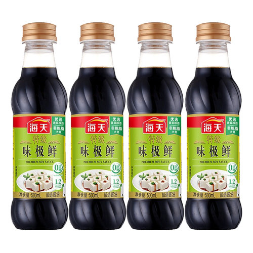 海天特级味极鲜酱油500ml/瓶装酿造酱油炒菜生抽酱油炖煮调味提鲜 - 图2
