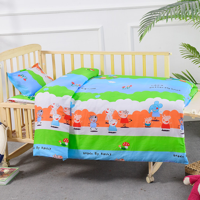 幼儿园纯棉被子三件套儿童午睡专用被套宝宝入园用含芯六件套订做 - 图1