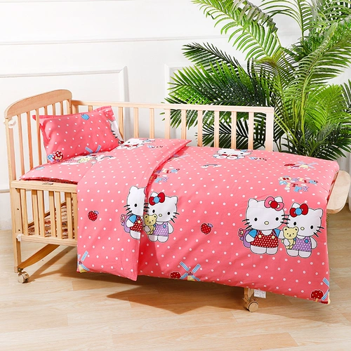 Одеяло для детского сада, детский хлопковый летний тонкий комплект, 3 предмета, постельные принадлежности