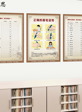 培训学校书法教室海报贴