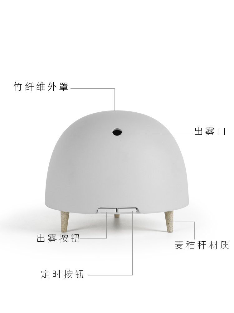 憩息 M4香薰机精油专用加湿器家用室内持久ins静音精油香薰灰白色 - 图0