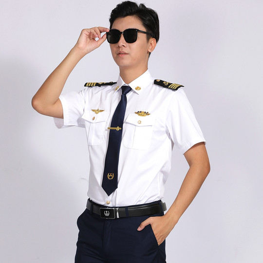 新款海员衬衫船长制服轮机长套装船员服饰邮轮游艇长袖船务工作服