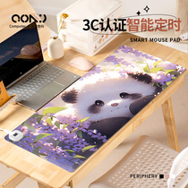 Cartoon Panda Heating Mouse Pad Left Switch Oversize Office Computer Desktop Warm Table Mat Dorm Room Winter Thermostatic Heating Mat Students Write Homework Warm Hand Mat Warm Leather Warm Leather