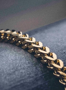 欧美正反面钛钢街舞嘻哈百搭项链