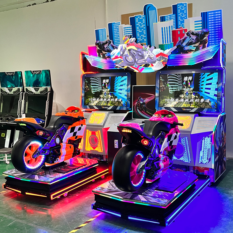 新款大型电玩城模拟赛车机双人动感摩托车游戏厅投币商用游戏设备 - 图0