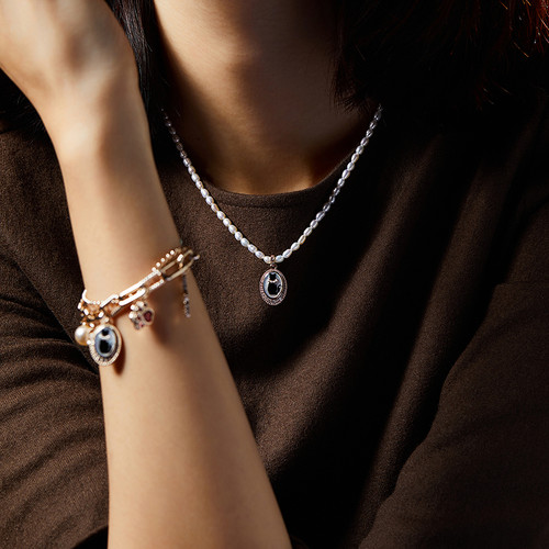 【清融同款】Riotlily伊丽喵白手链纳财猫爪金属女款母亲节礼物 - 图0