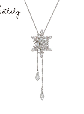 Riotlily/艾特里里冬日序曲项链贝壳雪花抽拉式调节女款礼物