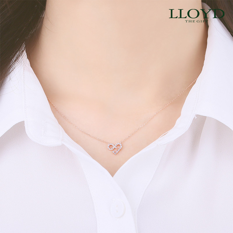 lloyd洛雅蒂正品女14k无限锁骨链 LLOYD海外项链