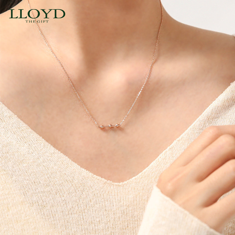 lloyd洛雅蒂正品10k可调节素项链 LLOYD海外项链