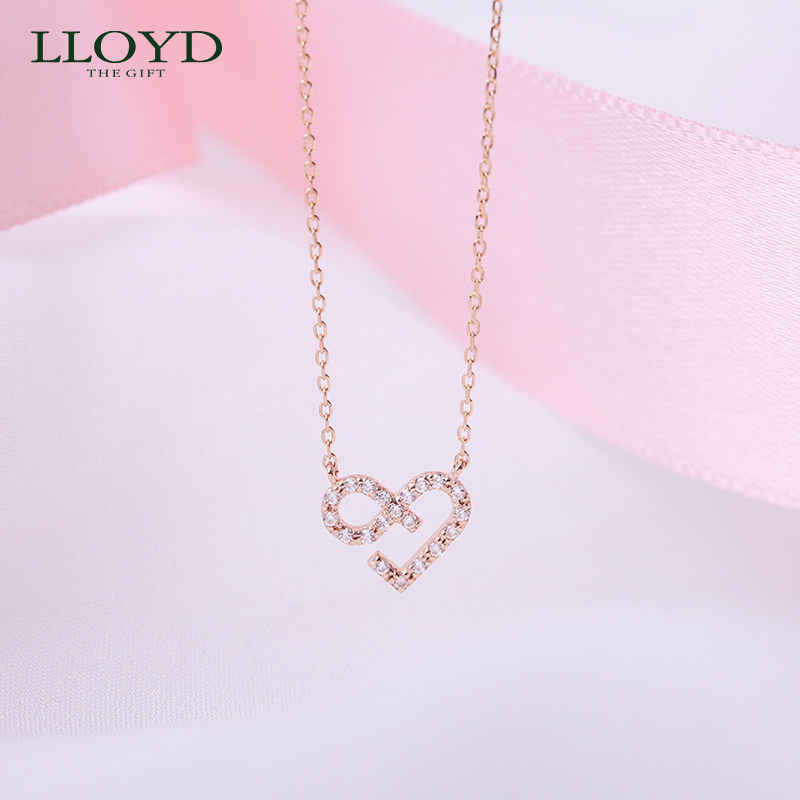 lloyd洛雅蒂正品女14k无限锁骨链 LLOYD海外项链