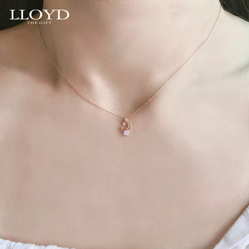 lloyd洛雅蒂正品女韩国月亮锁骨链 LLOYD海外项链