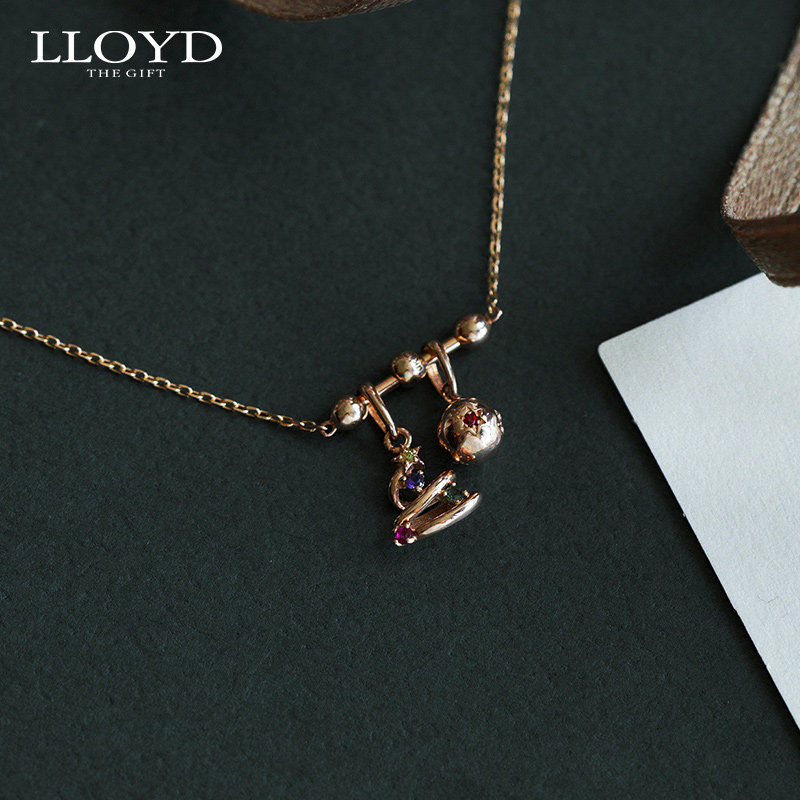 lloyd洛雅蒂正品女10k金星球吊坠 LLOYD海外项链