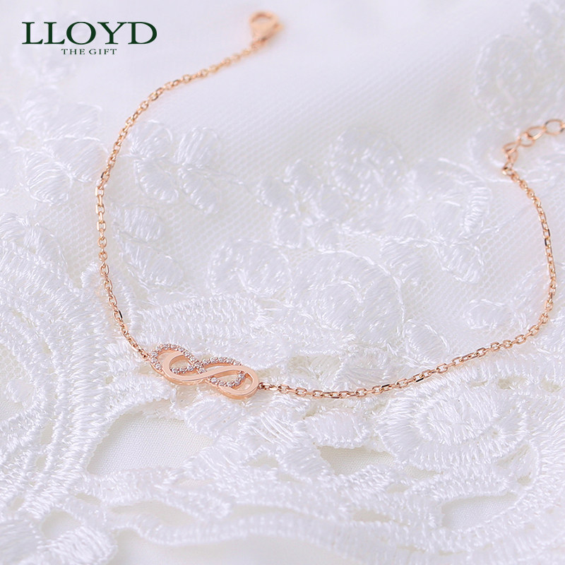 lloyd洛雅蒂正品女14k金无限手链 LLOYD海外手链