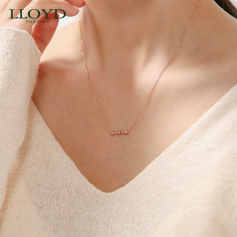 lloyd洛雅蒂正品10k可调节素项链 LLOYD海外项链