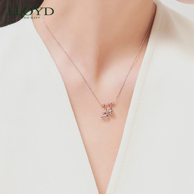 lloyd洛雅蒂正品女10k金星球吊坠 LLOYD海外项链