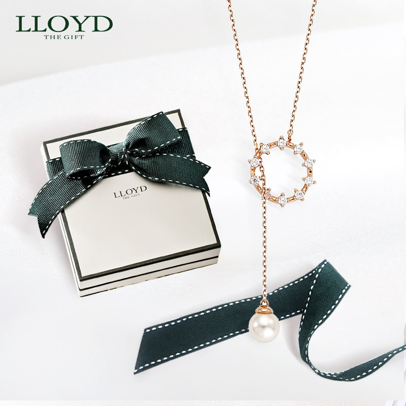 lloyd洛雅蒂正品女韩国14k锁骨链 LLOYD海外项链