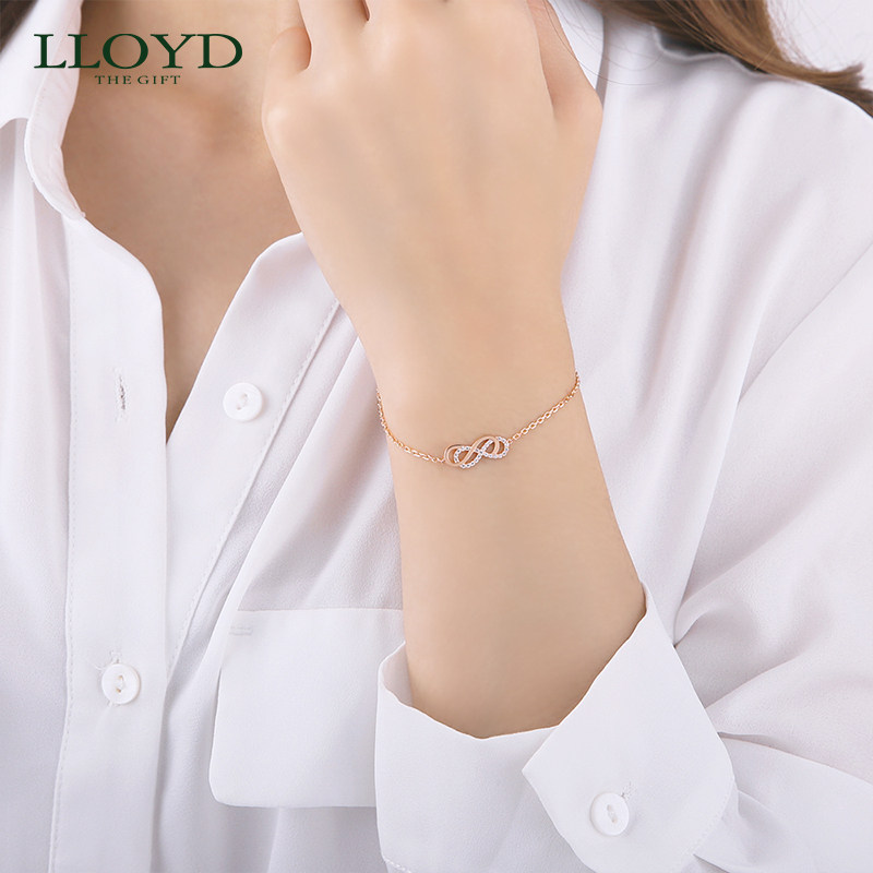 lloyd洛雅蒂正品女14k金无限手链 LLOYD海外手链