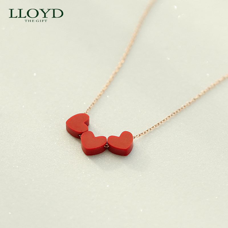 lloyd洛雅蒂正品女韩国爱心锁骨链 LLOYD海外项链