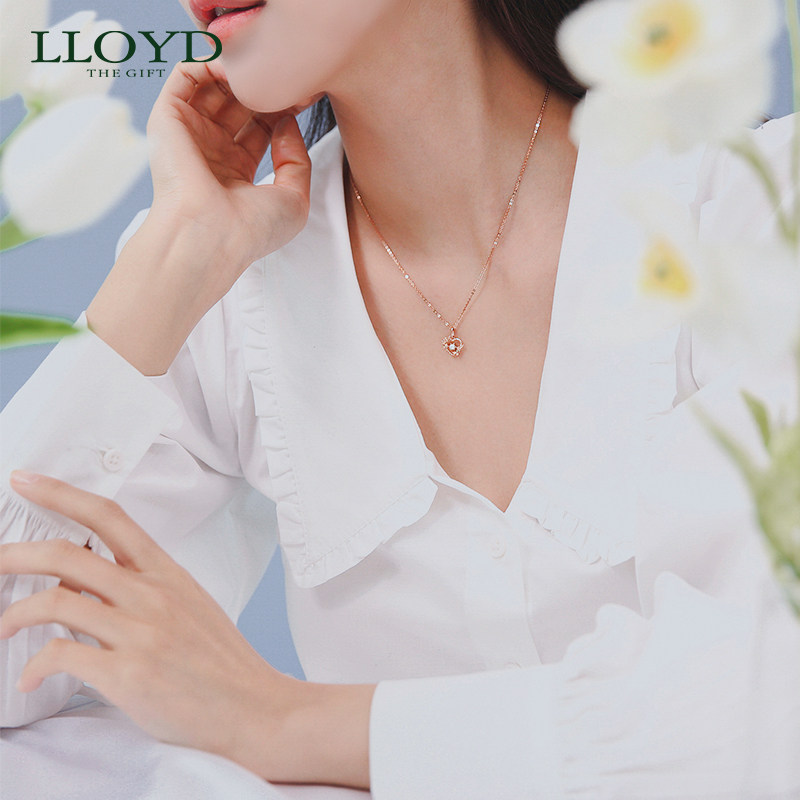 lloyd洛雅蒂正品吊坠女14k花边 LLOYD海外项链