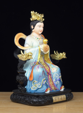 新款眼光娘娘神像树脂供奉摆件眼王奶奶佛像眼光圣母惠照明目元君