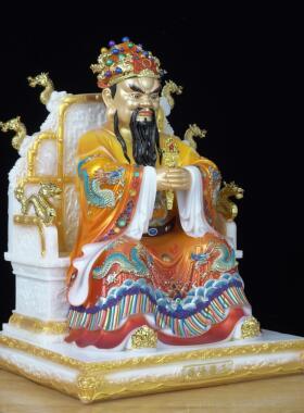 汉白玉龙五爷神像摆件财神神像
