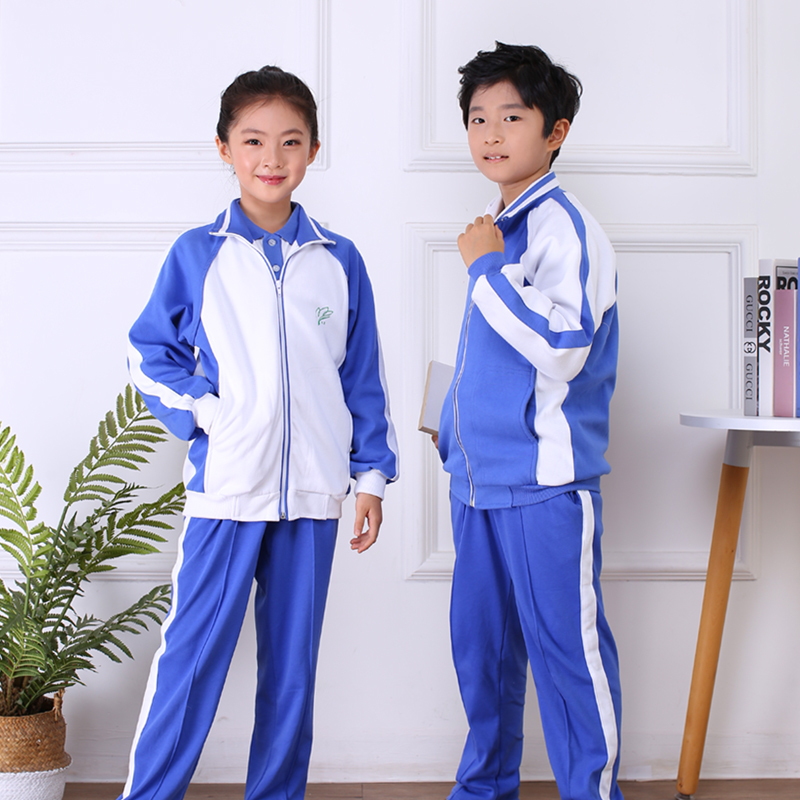 深圳小学生校服冬季外套长裤加绒加厚运动套装男女冬装冲锋衣马甲 - 图3