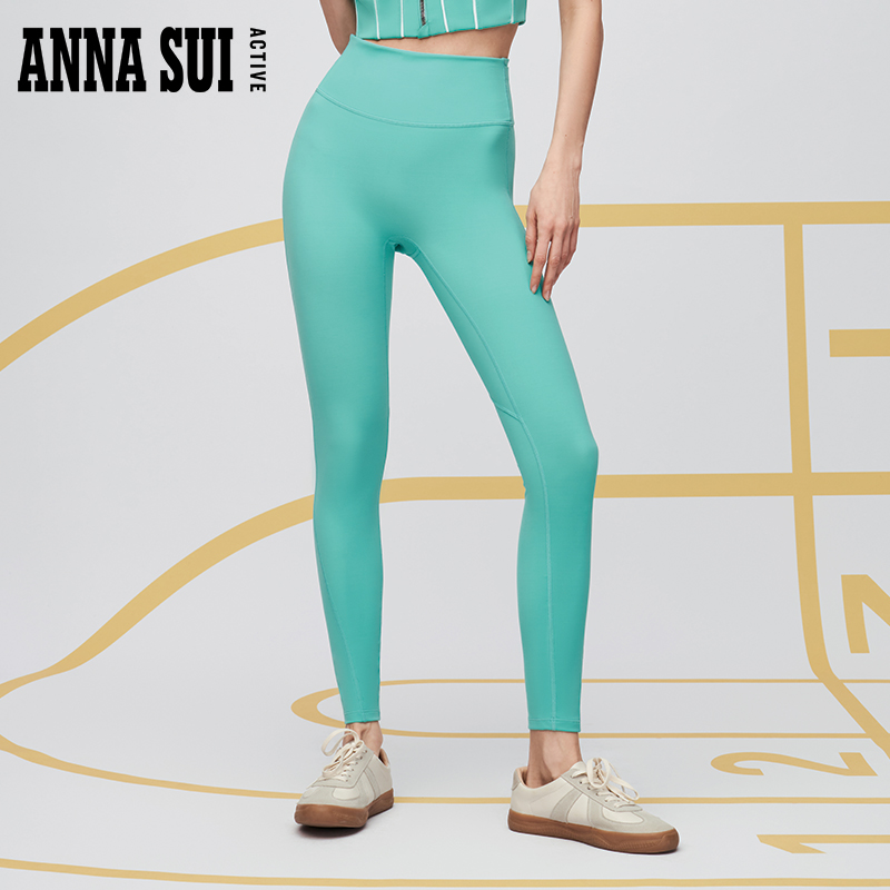 ANNA SUI 美人鱼系列 3A抗菌提臀美型修身高弹瑜伽裤运动legging - 图1