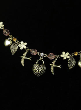 Vintage古着 Medieval birds项链