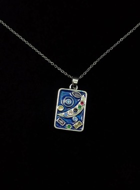 Vintage古着 Oil dripping art项链