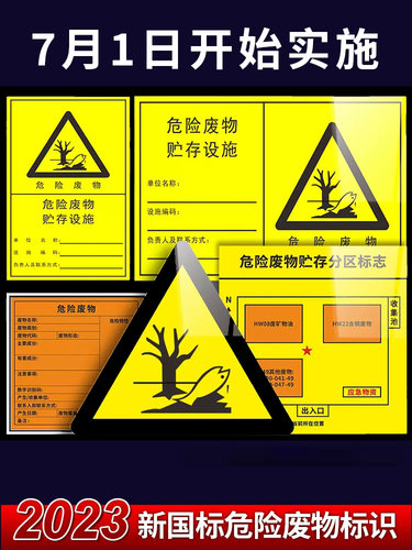 危险废物2026年新版危废标识牌2026贮存场所全套警示牌标签新国标仓库暂存间标牌修理厂废机油铝板提示牌定制 - 图0
