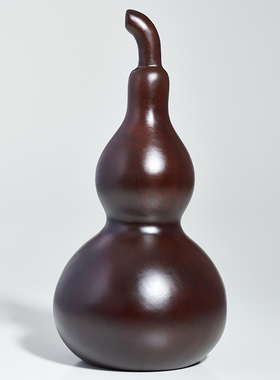 刺史黑檀木雕葫芦摆件