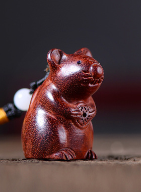 赞比亚血檀木雕实木雕刻手把件