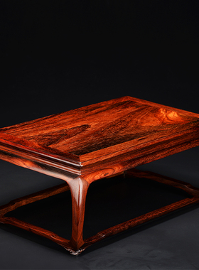 老挝大红长方形花瓶摆设酸枝木