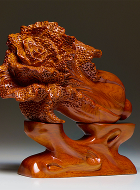 白菜客厅玄关店铺乔迁黄花梨木雕