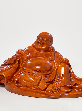 大肚客厅弥勒佛像实木