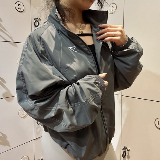 鲨鱼人同款GYMSHARK TRACK春秋男女运动休闲宽松拉链夹克外套V2