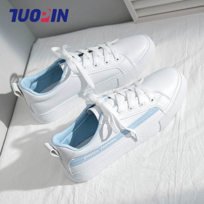 鮀品旗舰店鮀品新款百搭小白鞋女鞋子洋气板鞋女年夏季爆款流行平底白鞋2