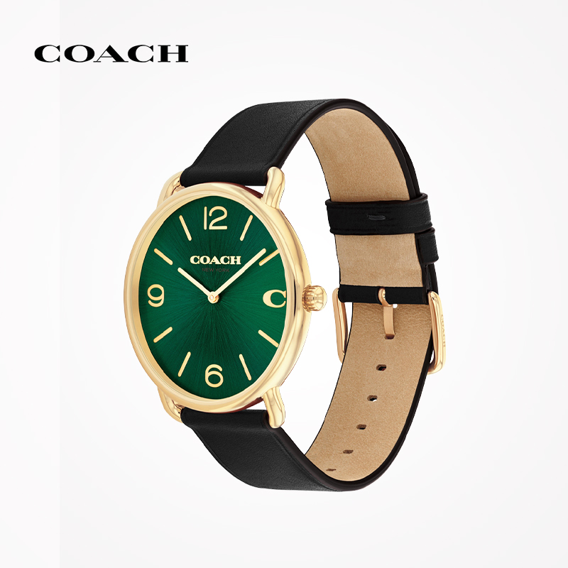 COACH/蔻驰ELLIOT系列男日晖纹表盘石英手表女表