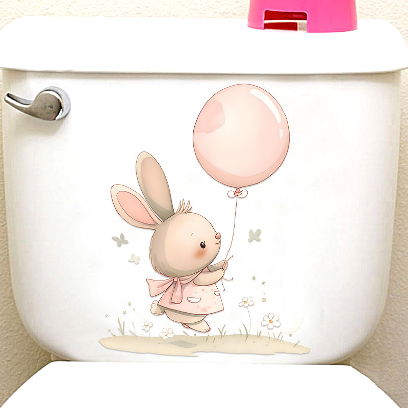 气球兔兔卡通贴纸儿童房卧室浴室柜子桌面冲水箱防水自粘瓷砖贴,淘宝优惠券,粉丝福利购,淘宝优惠卷