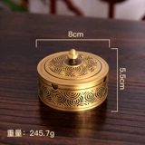 Креативная латунная высококлассная ветрозащитная медная маленькая пепельница