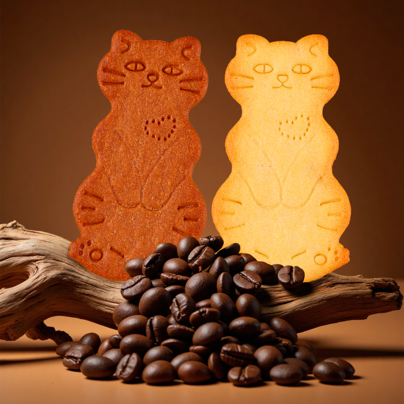 Aoligei奥力给黄油猫酪曲奇饼干80g盒装薄脆芝士咖啡味酥脆零食,淘宝优惠券,粉丝福利购,淘宝优惠卷