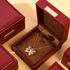 High-grade right-angle PU leather jewelry packaging box necklace
