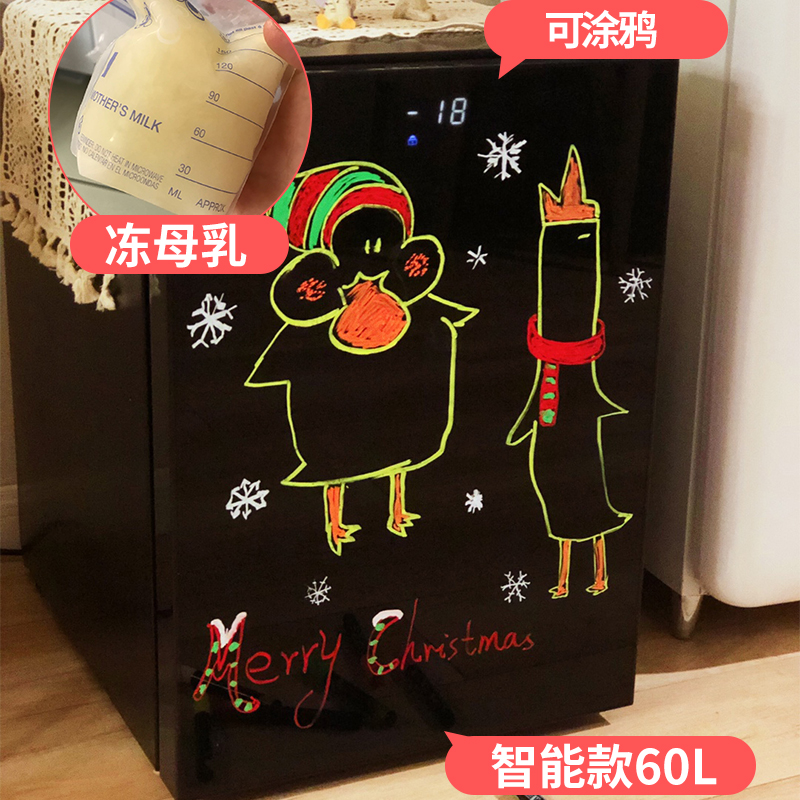 智能语音全冷冻母乳冷柜黑色天猫精灵迷你小型冰箱储奶柜 60L 惠康 智能语音全冷冻母乳冷柜黑色天猫精灵迷你小型冰箱储奶柜 60L 惠康