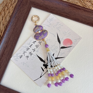 国风提花刺绣葫芦吊坠压襟绝美多用款古风手机包包挂饰精致送礼品