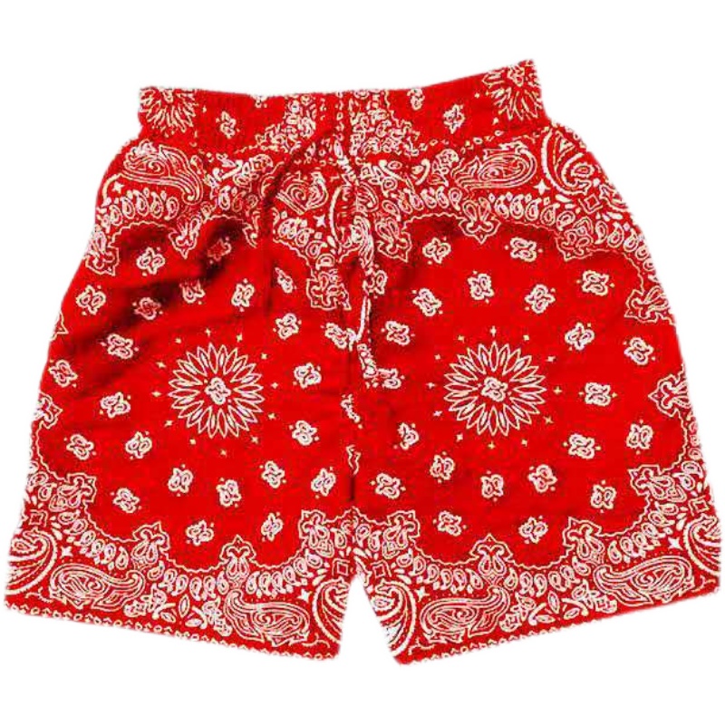 Flower Retro HipHop Popular Floral Straight Loose Shorts Men - 图3