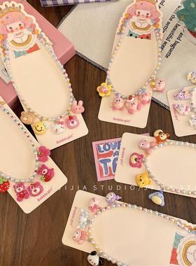 儿童卡通项链小女孩串珠饰品公主可爱配饰甜美公主颈链首饰