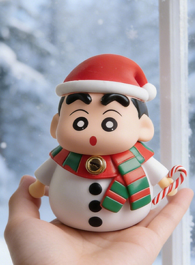 圣诞蜡笔小新可爱桌面摆件